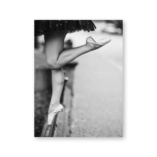 Ballerina Art Print Black and White Photography