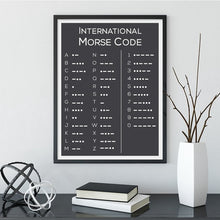 Load image into Gallery viewer, Morse Code Poster and Print Modern