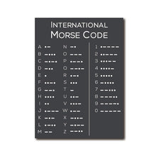 Load image into Gallery viewer, Morse Code Poster and Print Modern
