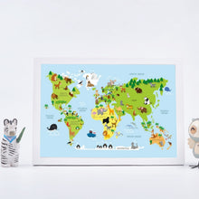 Load image into Gallery viewer, Funny Cartoon World Map