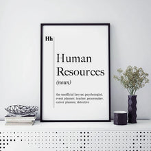 Load image into Gallery viewer, Human Resources Definition Print