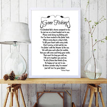 Load image into Gallery viewer, Gone Fishing Poem
