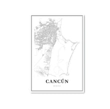 Load image into Gallery viewer, Mexico Cancun City Street Road Map