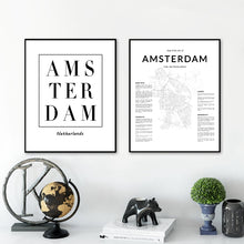Load image into Gallery viewer, Amsterdam Map Poster