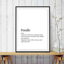 Load image into Gallery viewer, Poodle Definition Canvas