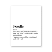 Load image into Gallery viewer, Poodle Definition Canvas