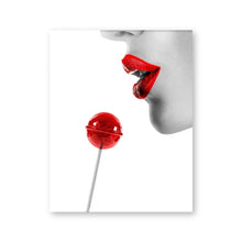 Load image into Gallery viewer, Woman Face Red Lips Wall Art Canvas Posters Prints Fashion Feminine Model Woman Girl Painting Vogue Picture Modern Home Decor