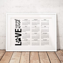 Load image into Gallery viewer, 2019 Pet Lover Calendar Wall Art