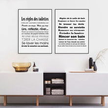 Load image into Gallery viewer, French Bathroom Rules