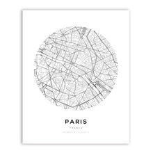 Load image into Gallery viewer, Black White Map