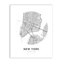 Load image into Gallery viewer, Black White Map