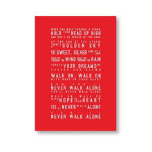 Load image into Gallery viewer, You'll Never Walk Alone Lyrics