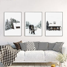 Load image into Gallery viewer, Winter Forest Moose Christmas