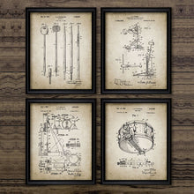 Load image into Gallery viewer, Drum Kit Patent Vintage Posters
