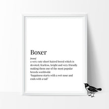 Load image into Gallery viewer, Boxer Definition Canvas Art