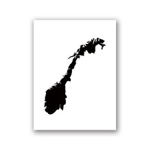 Load image into Gallery viewer, Black And White Country Map