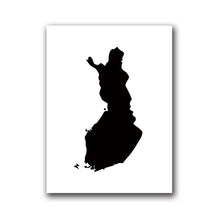 Load image into Gallery viewer, Black And White Country Map