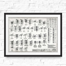 Load image into Gallery viewer, Cocktail Chart Poster