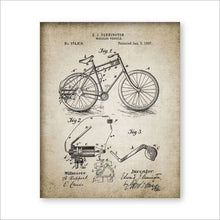 Load image into Gallery viewer, Vintage Poster Bicycle Patent